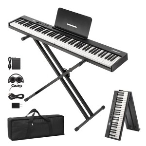 Whizmax Folding Piano Keyboard,Full Size 88 Key Semi Weighted Keyboards Electric Piano,Portable Keyboard Digital Piano with Stand for Beginner - 1 of 4