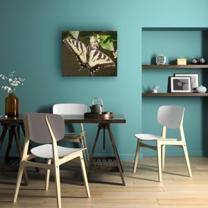 Trademark Fine Art Leslie Montgomery Eastern Tiger Swallowtail Butterfly Wingspan Wood Slat Art - 1 of 4