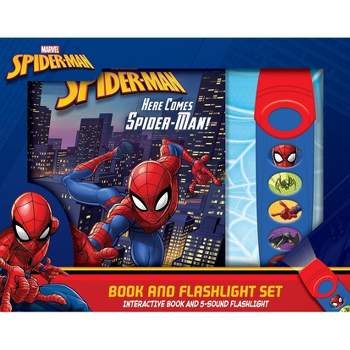 Marvel Spider-Man: Here Comes Spider-Man! Book and 5-Sound Flashlight Set - by  Pi Kids (Mixed Media Product)
