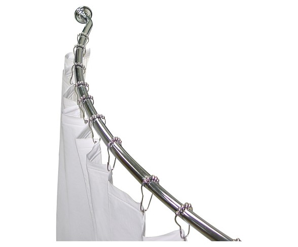 Elegant Home Fashions Adjustable Curved Shower Rod Value Pack - Chrome