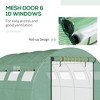 13' x 10' x 6.5' Walk-in Tunnel Greenhouse with 2 Zippered Mesh Doors & 10 Mesh Windows, Upgraded Gardening Plant Hot House - 4 of 4