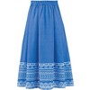 Collections Etc Stylish Border Print Full Skirt with Elasticized Waist - 3 of 4