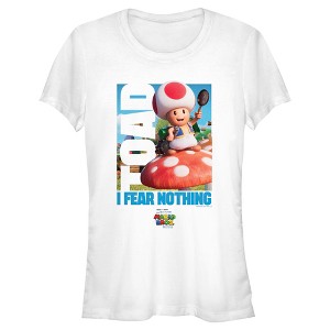 Juniors Womens The Super Mario Bros. Movie Toad I Fear Nothing T-Shirt - 1 of 4