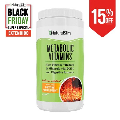 NaturalSlim Metabolic Vitamins with B-Complex for Energy, 30 packets