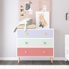 ORRD Kids 3-Drawer Dresser Colorful, Nursery Storage Cabinet with Anti-Tip Design, Baby Chest with Cartoon Pulls for Bedroom - 2 of 4