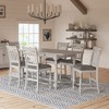 39.8"H Wood Coastal Style Barstool (Set of 2) with Easy Assembly for Kitchen or Dining Area - 2 of 4