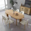 Lirago Solid Wood Oval Dining Table for 6 People Nordic style 67*33.5 Natural - 2 of 4