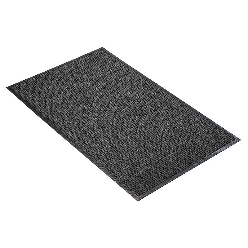 2&#39;x3&#39; Solid Doormat Charcoal - HomeTrax, 1 of 5