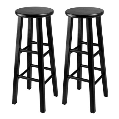 2pc 29" Pacey Barstool Set Black - Winsome
