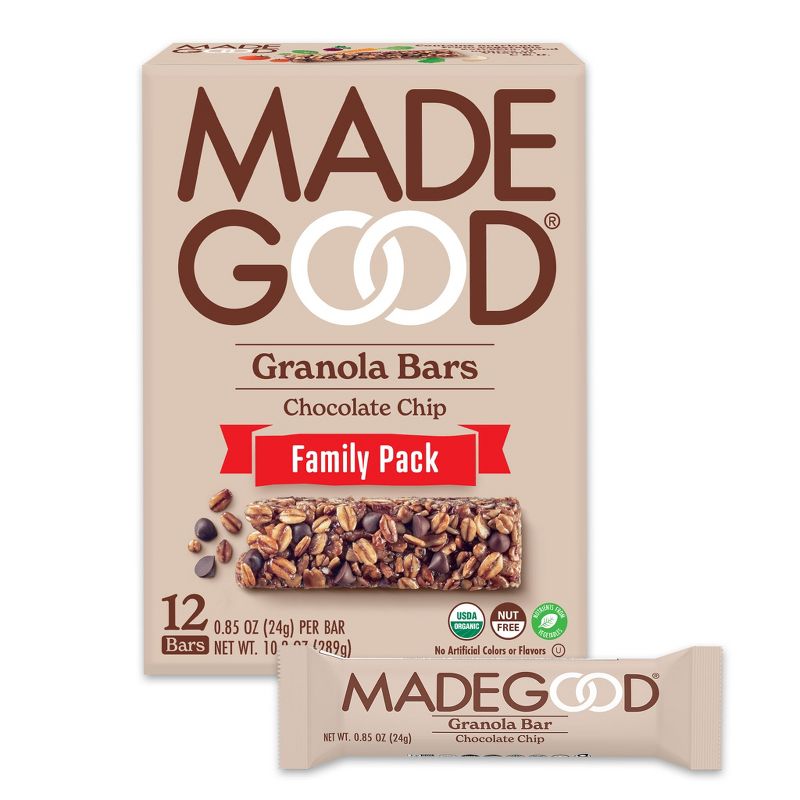 MadeGood Chocolate Chip Granola Bar - 10.2oz/12ct, 1 of 7
