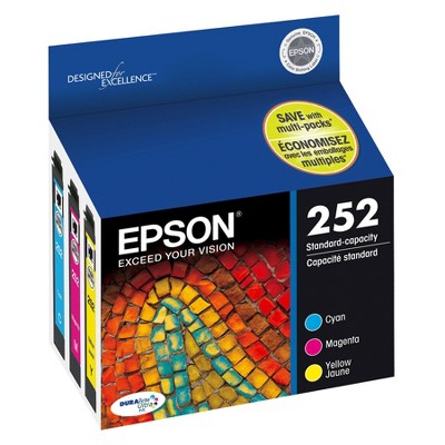 Photo 1 of Epson 252 C/M/Y 3pk Ink Cartridges - Cyan, Magenta, Yellow (T252520-CP)