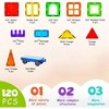 120Pcs Magnetic Tiles Building Blocks Set, Stronger Magnets and Stimulate Curiosity - 4 of 4