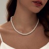 HTUTWOO Pearl Necklace 4MM/6MM/8MM Dainty Round Imitation Pearl Choker Necklace Wedding Pearl Necklace Delicate Jewelry for Women - 2 of 4