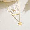 Turandoss Dainty Layered Choker Necklace, Handmade Plated Y Pendant Multilayer Bar Disc Necklace Adjustable Layering Choker for Women - 3 of 3