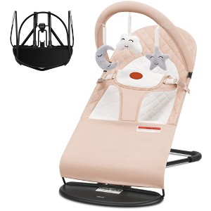 HKAI Baby Bouncer, 3 Modes with Rocker and Stationary Options, Infant Rocker Chair with Hanging Toys - 1 of 4