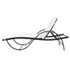 vidaXL 3-Piece Sunlounger Set - Features 2 Poly Rattan Sunloungers and 1 Table - Black with Cream White Cushions - Waterproof and Weather-Resistant - 4 of 4