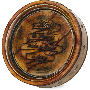 Pavilion Gift Company - Family & Friends - 7.5" Burnt Wood Decorative Plaque - Wall Sign Panels - 1 of 4