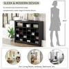 TIRAMISUBEST Sleek Design 24 Shoe Cubby Console, Modern Shoe Cabinet with Curved Base, Versatile Sideboard with Shoe Storage for Hallway - 3 of 4