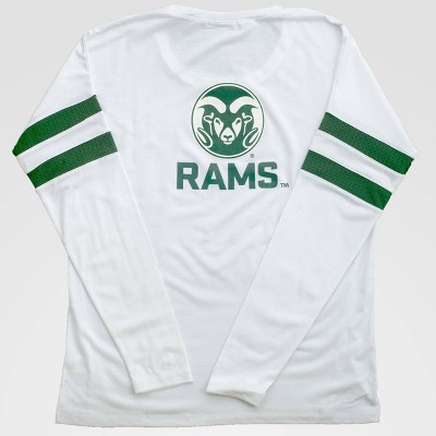 NCAA Colorado State Rams Long Sleeve Relaxed Crew Activewear Pullover - White M