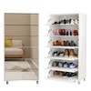 Mirror Shoe Cabinet With Flip Drawers, Narrow Hidden Shoe Storage Cabinet, Freestanding Shoe Rack for Closet Hallway Entryway Small Spaces - 3 of 4