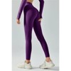 Clotth Yoga Pants - High Waist Tummy Control Yoga Pants, Double-sided Fleece Peach Bum Lifting Running Tight Fitness Pants, Green - 2 of 4