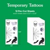 Big Dot of Happiness Goth Girl Temporary Tattoos for Kids' Halloween Party Favors, Goth Activity for Birthday, Set of 12 Tattoo Sheets – 72 Total Tats - 4 of 4