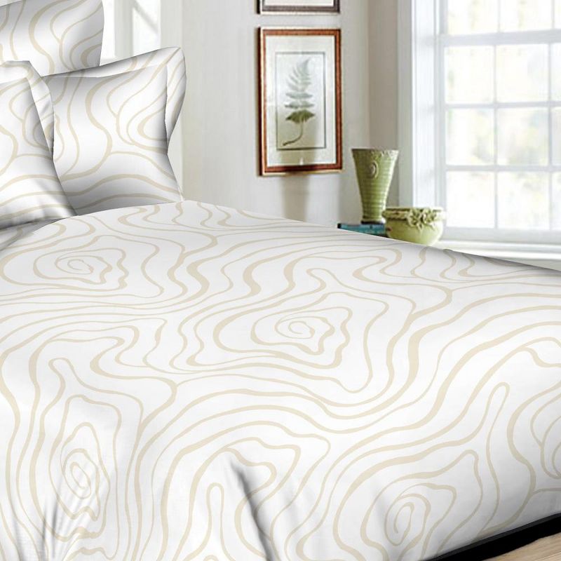 Better Bed Collection 300TC New Dimension Ivory Duvet Set, 3 of 4