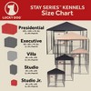 Lucky Dog STAY Series Black Powder Coat Steel Frame Villa Dog Kennel with Waterproof Canopy Roof and Single Gate Door - 4 of 4