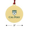 Cal Poly Primary Logo Aluminum Holiday Christmas Tree Ornament - 3 of 4