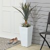 LuxenHome Square Tapered 18.5" H House Planters, Indoor & Outdoor White - 2 of 4