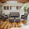 Belord Patio Furniture Set with Rocking Chairs, All Weather Wicker Outdoor Conversation Set with Patio Couch Rocking Chair Coffee Table Ottoman - 2 of 4