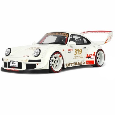 2024 Porsche RWB 964 "Natty Dread Junior" White with Graphics 1/18 Model Car by GT Spirit