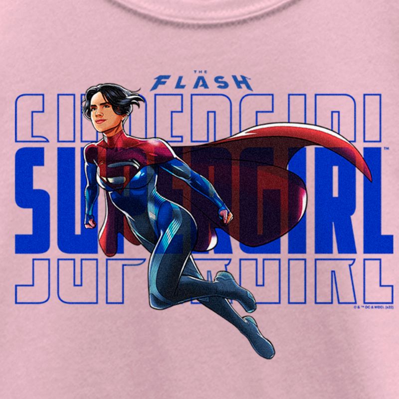 Girl's The Flash Supergirl Sky Flight T-Shirt, 2 of 5