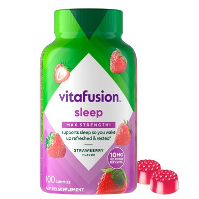 Vitafusion Max Strength Melatonin Gummies for Sleep Support - 100ct