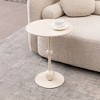 Vynxaria Vintage Round Metal Coffee Table for Small Spaces ¨C Elegant Accent Table - 2 of 4
