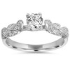 Pompeii3 1/2ct Sculptural Diamond Vintage Engagement Ring 14K White Gold - 2 of 4