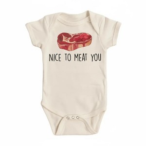 Meat You Bbq Newborn Baby Onesie® Bodysuit GS1 - 1 of 4