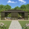 EROMMY Sunroom Patio Hardtop Gazebo, Double Top Galvanized Steel Roof Aluminum Solarium - 4 of 4