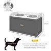 Large Elevated Dog Bowls with Storage Drawer Raised Feeder with Stainless Steel Bowls for Large Dogs,23'' Modern Pet Feeding Station - LAOTIES - 2 of 4