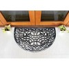 RugSmith Nickel Moulded Trellis Half-round Rubber Doormat Doormat - 2 of 4