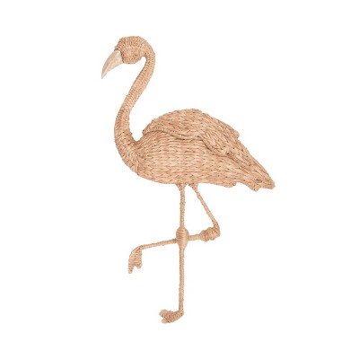 Beachcombers Woven Flamingo Wall Decor