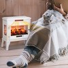 SEVOBAL Fireplace Insert Heater Mantel 3D Flame ABS Heater Fireplace Stove Bottom Air Outlet Fire Place Panoramic 3-Side View, White, 26.2"*14.2"*25" - 2 of 4
