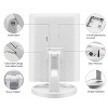 FASCINATE Trifold Lighted Makeup Mirror 3 Color 72 LEDs Lights with 10X/3X/2X/1X Magnification, Cord & Cordless, 180°Rotation Touch Screen,White - 4 of 4