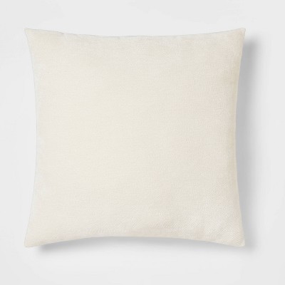 Oversized Quilted Solid Square Pillow Chambray - Threshold™