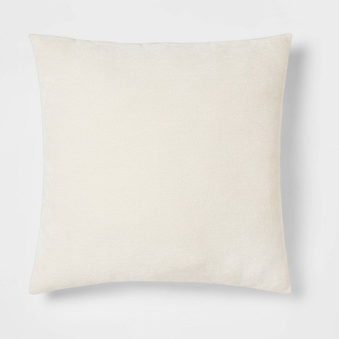 Oversized Chenille Square Throw Pillow Cream Threshold