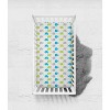 Bacati - Elephants Aqua/Lime/Gray Muslin 100 percent Cotton Universal Baby US Standard Crib or Toddler Bed Fitted Sheet - 3 of 4