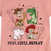 Girls' - Disney - Play Chill Repeat Fitted Short Sleeve Graphic T-Shirt - 2 of 4