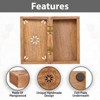 Mela Artisans Serena Wooden Handcrafted Box with Hinged Lid- Small, Medium Burnt Finish - 4 of 4