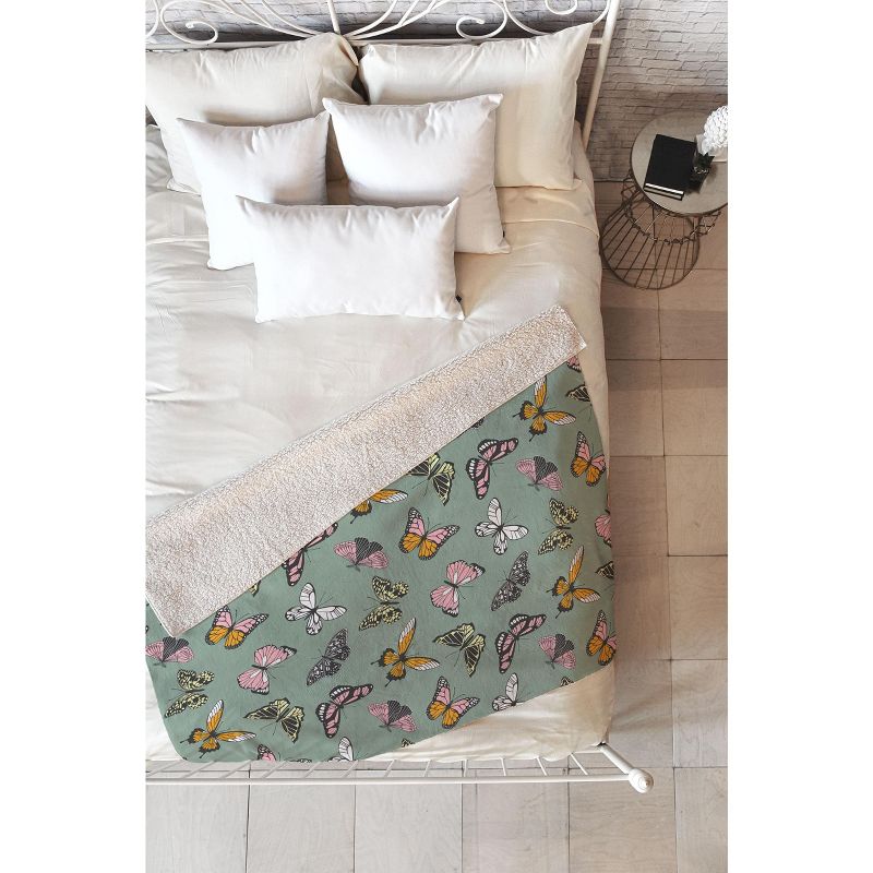 Emanuela Carratoni Wild Butterflies Fleece Throw Blanket - Deny Designs, 1 of 3