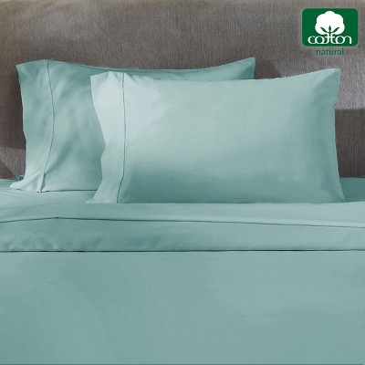 Teal Cotton Sateen Standard/Queen Pillowcase Set